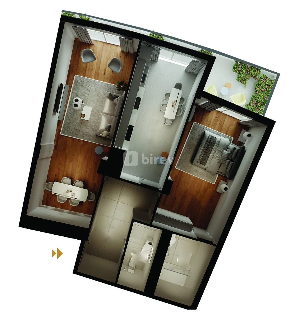 3-комнатная квартира, пос. Бинагади, Həmdəm Ağayev küçəsi, Greenville Residence, Бинагадинский район — фото 7