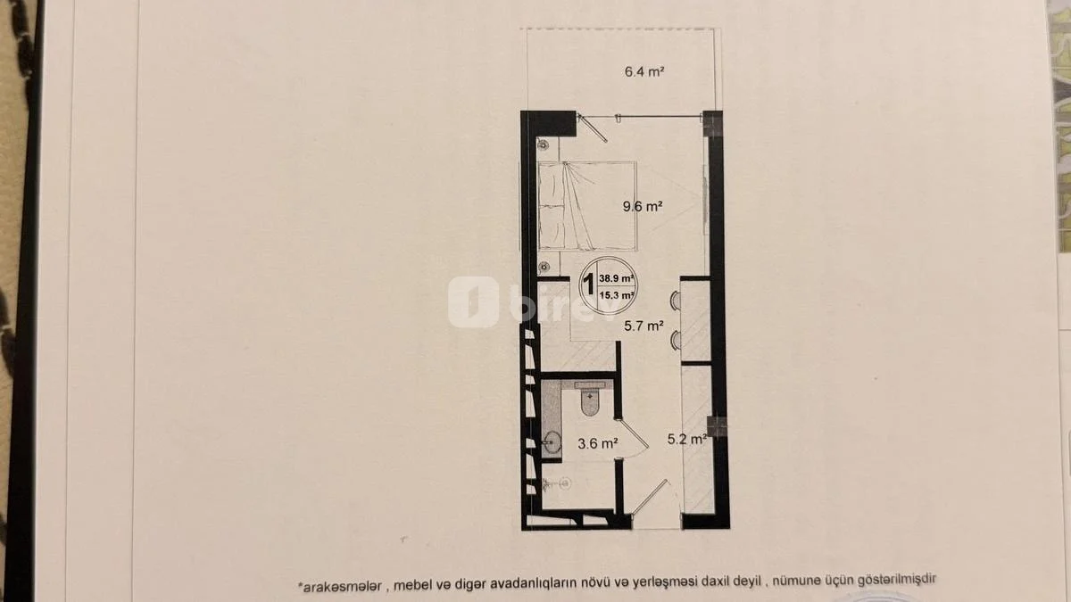 1-комнатная квартира, пос. Sea Breeze, Park Lane, bina 2, Сабунчинский район — фото 2