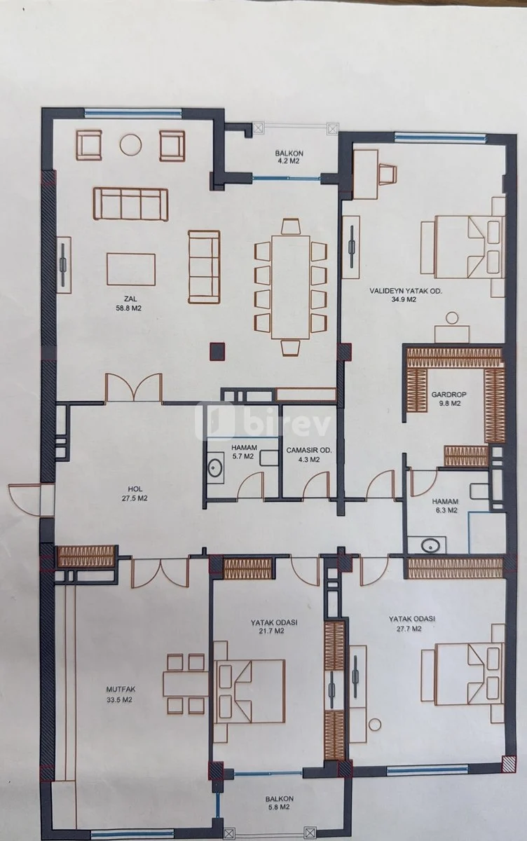 4-комнатная квартира, Насиминский район, Azadliq prospekti, Баку — фото 28