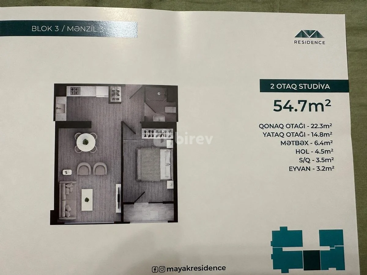 2 otaqlı mənzil, Zığ q., Zığ qəsəbəsi, Suraxanı rayonu — şəkil 5