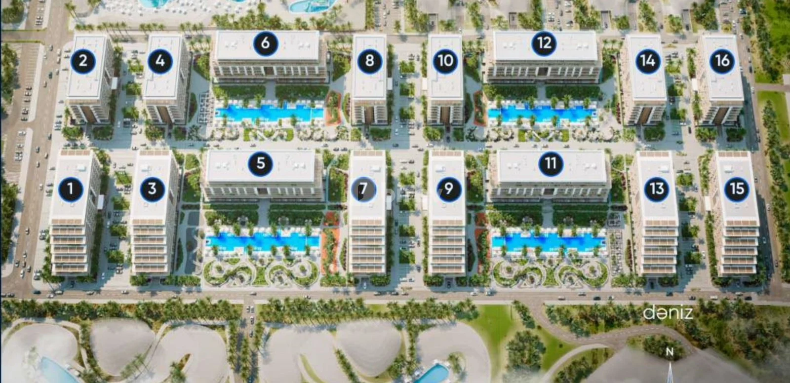 2 otaqlı mənzil, Nardaran q., SEA BREEZE, Sabunçu rayonu — şəkil 3