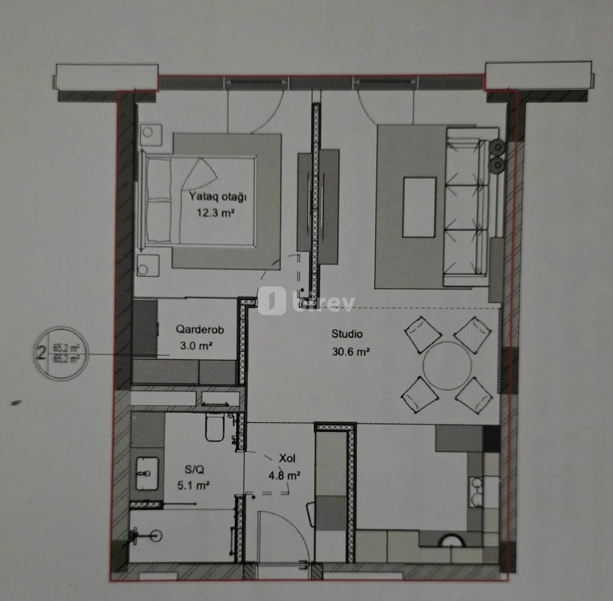 2 otaqlı mənzil, Nardaran q., SEA BREEZE, Sabunçu rayonu — şəkil 4