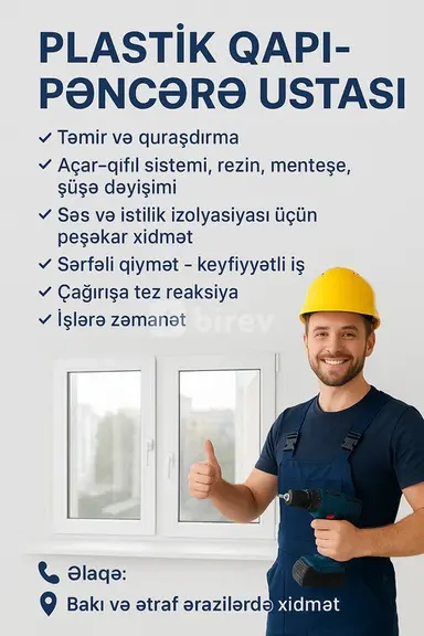 Qapı və pəncərə ustası — iş nümunəsi 1