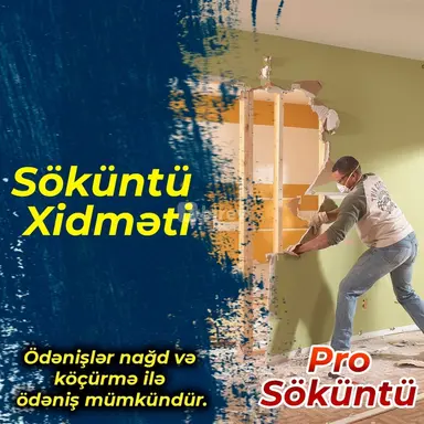 Söküntü ustası — iş nümunəsi 1