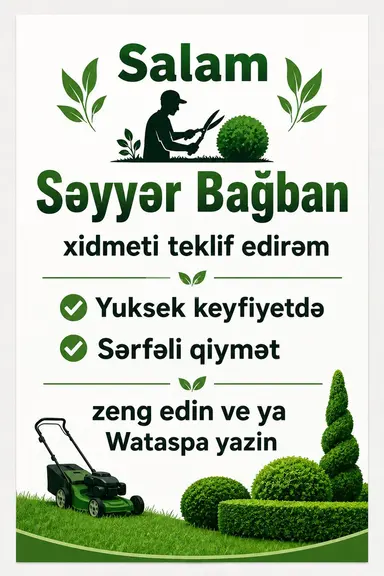 Bağban — iş nümunəsi 1