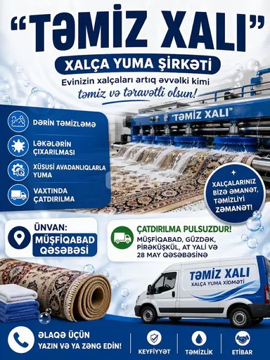 Xalça yuyan — iş nümunəsi 1